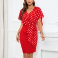 thumbnail image 3 of Birdeem Womens Summer Comfortable, Gentle, Flowering, Gold Plated Dotted Chiffon Dress, 3 of 8