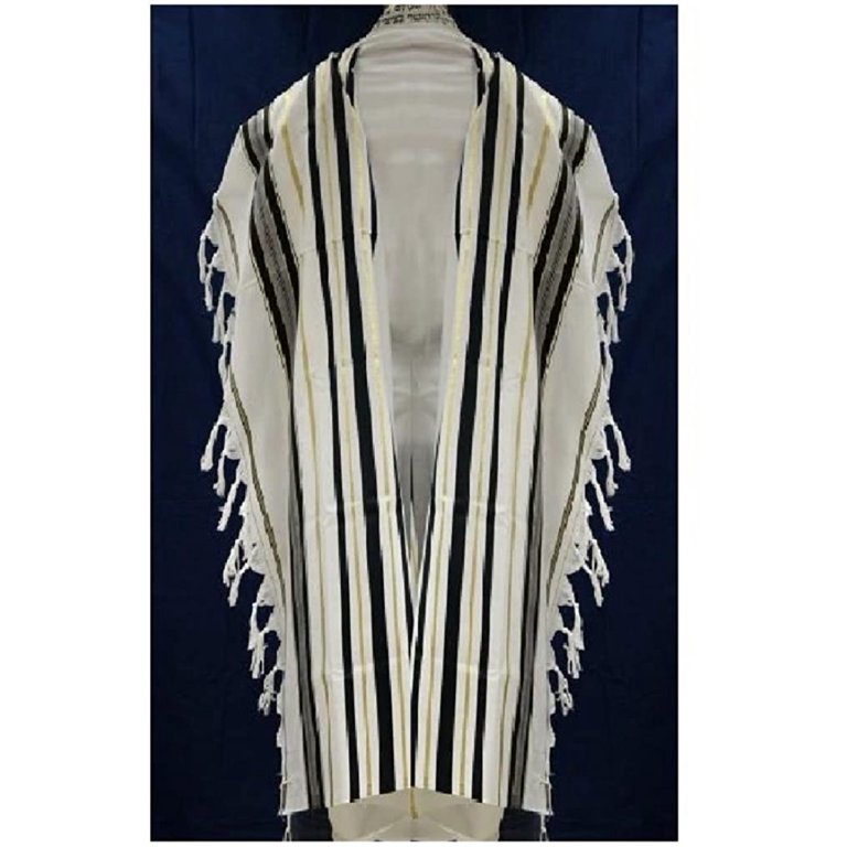 TALITANIA Traditional wool jewish prayer shawl men kosher tallit gadol for  BAR MITZVAH and all ages