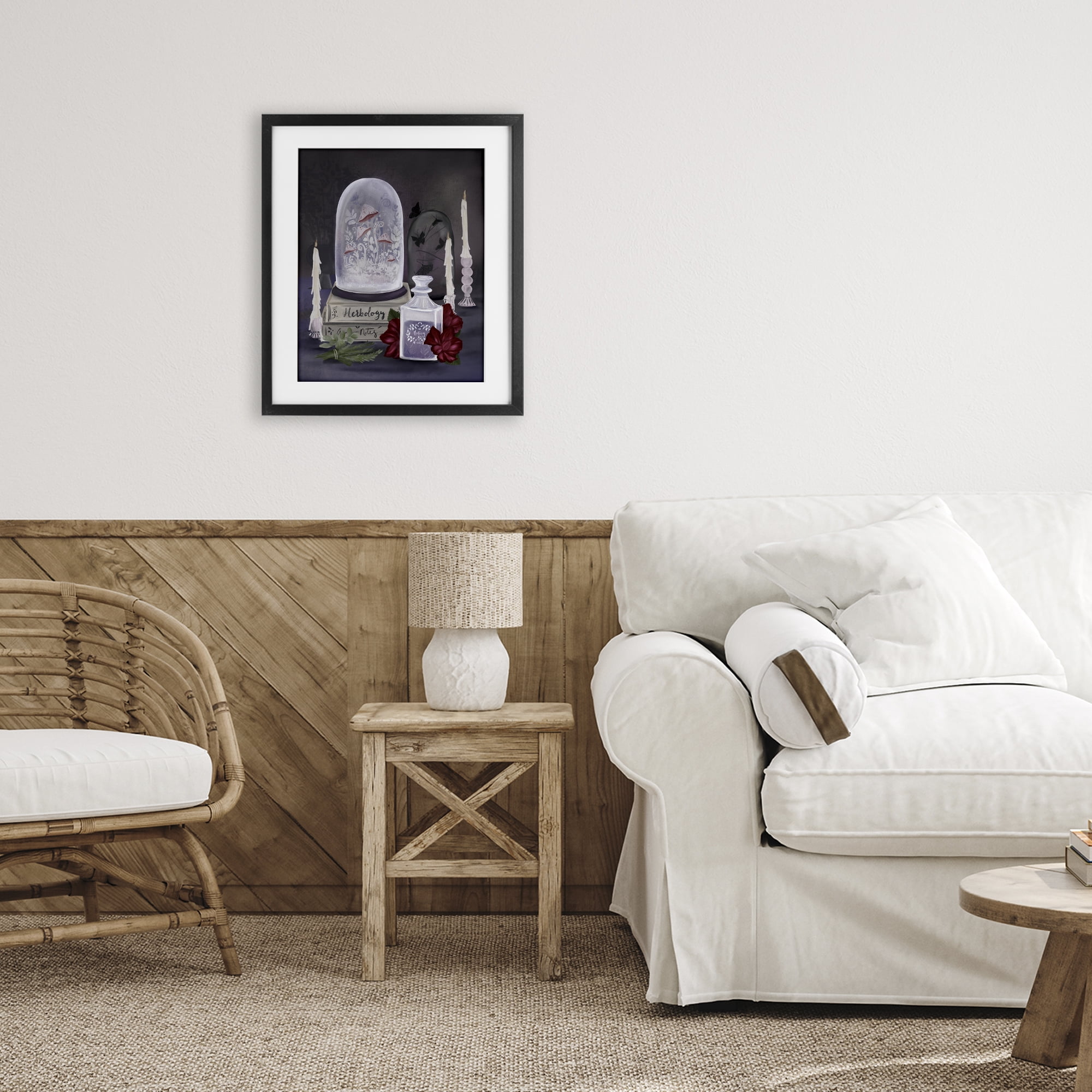 Stupell Industries Spooky Apothecary Vibes Black Framed Print Under Glass, design by Adreane Fippinger