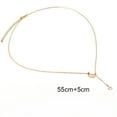 thumbnail image 5 of UDIYO Moon Shape Star Pendant Alloy Luxury Clavicle Chain Necklace for Party, 5 of 7