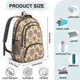thumbnail image 5 of Pioneer Flower Floral Print Pattern Backpack for School, Cute School Bag with Adjustable Shoulder Straps and Padded Back, 16.9"x12.6"x5.9", 5 of 5