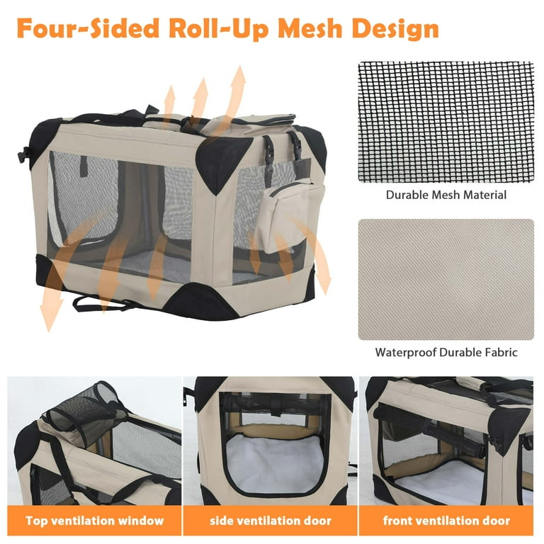 Pet Sided Carrier for Dogs Cats Travel Bag Folding Carrier Bag Collapsible Crate Tote Handbag Pet Sided Carrier for Dogs Cats Travel Bag Folding Carrier Bag Collapsible Crate Tote Handbag