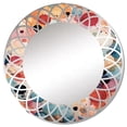thumbnail image 2 of Designart "Colorful Contrasts Mid Century Modern Art IV" Abstract Round Wall Mirror - Mid-century Oval Printed Decorative Oversized Mirror - Multiple Color Options, 2 of 4