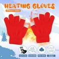 thumbnail image 2 of Tiqkatyck Winter Gloves Clearance Children's Non Slip Gloves Stretch Knitted Wool Show Finger Solid Color Cycling Gloves Womens Gloves Winter Gloves for Cold Weather Red, 2 of 2