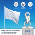 thumbnail image 3 of Uxcell 6 Pcs Clips à Pression Pivotants pour Drapeaux, 3.9 Pouces, Alliage Robuste, Argent, 3 of 6
