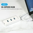 thumbnail image 2 of Concentrador USB Hub USB3.0 de alta velocidad Hub USB3.0 de 4 puertos con fuente de alimentación micro USB Uso simultáneo Transmisión de 5 Gbps Archivos grandes Pequeños y livianos Abanopi Concentrador USB, 2 of 4