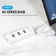 thumbnail image 2 of Hub USB3.0 de alta velocidad Hub USB3.0 de 4 puertos con fuente de alimentación micro USB Irfora Concentrador USB, 2 of 4