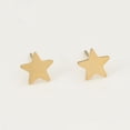 thumbnail image 4 of Aretes Broqueles Estrella Pulidos P/ Dama o Niña Oro 14K Lam dorado Unitalla, 4 of 7