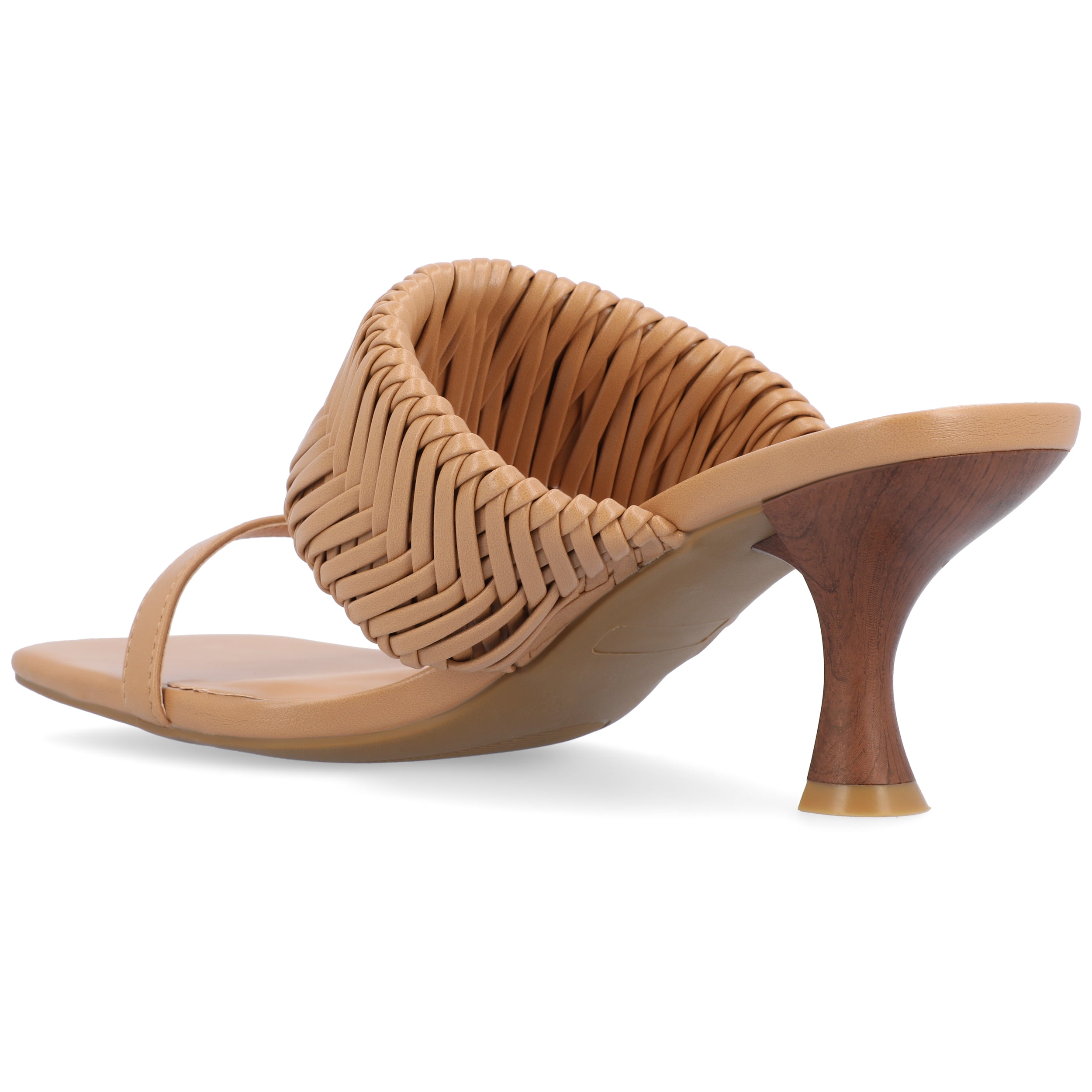 Journee Womens Monyka Woven Slip On Sandals