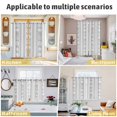 thumbnail image 6 of Grey Striped Coastal Kitchen Curtains Short 45 Inch Length, Nautical Beach Starfish Shell Grommet Top Bedroom Living Room Curtains, Light Filtering Cafe Curtain Drapes 2 Panels Set 84''x45'', 6 of 9