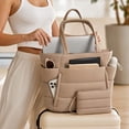 thumbnail image 3 of StlyGar Tote Bag for Women, Lightweight Puffy Travel Gym Work Bag | Teacher Nurse Quilted Shoulder Handbag Large Cloud Carry On 15.6" Laptop Computer Purse, 3 of 8