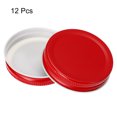 thumbnail image 3 of Uxcell 2.76" Regular Mouth Tin Plate Mason Jar Lids for Canning Jars, Red 12 Pack, 3 of 5