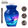thumbnail image 2 of JAGASY Dragon Small Urn for Ashes Adult Male, Blue Urns for Human Ashes Keepsake, Ocean Wave & Sunset Decorative Urns for Friends, Memorial Cremation Urn for Boys & Girls, (3 Inch), 2 of 7