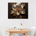 thumbnail image 2 of PRATYUS Abstract Wall Art Brown Flowers Canvas Pictures Contemporary Minimalism Abstract Flower Artwork for Bedroom Bathroom Living Room Wall Decor 20x16 in / 16x12 in 20x16in, 2 of 6