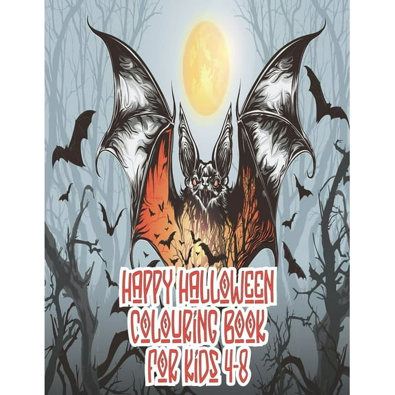 Happy Halloween coloring book for Kids 4-8: Halloween Coloring Books For Kids, Happy halloween coloring book kids, Hallo, (Paperback)