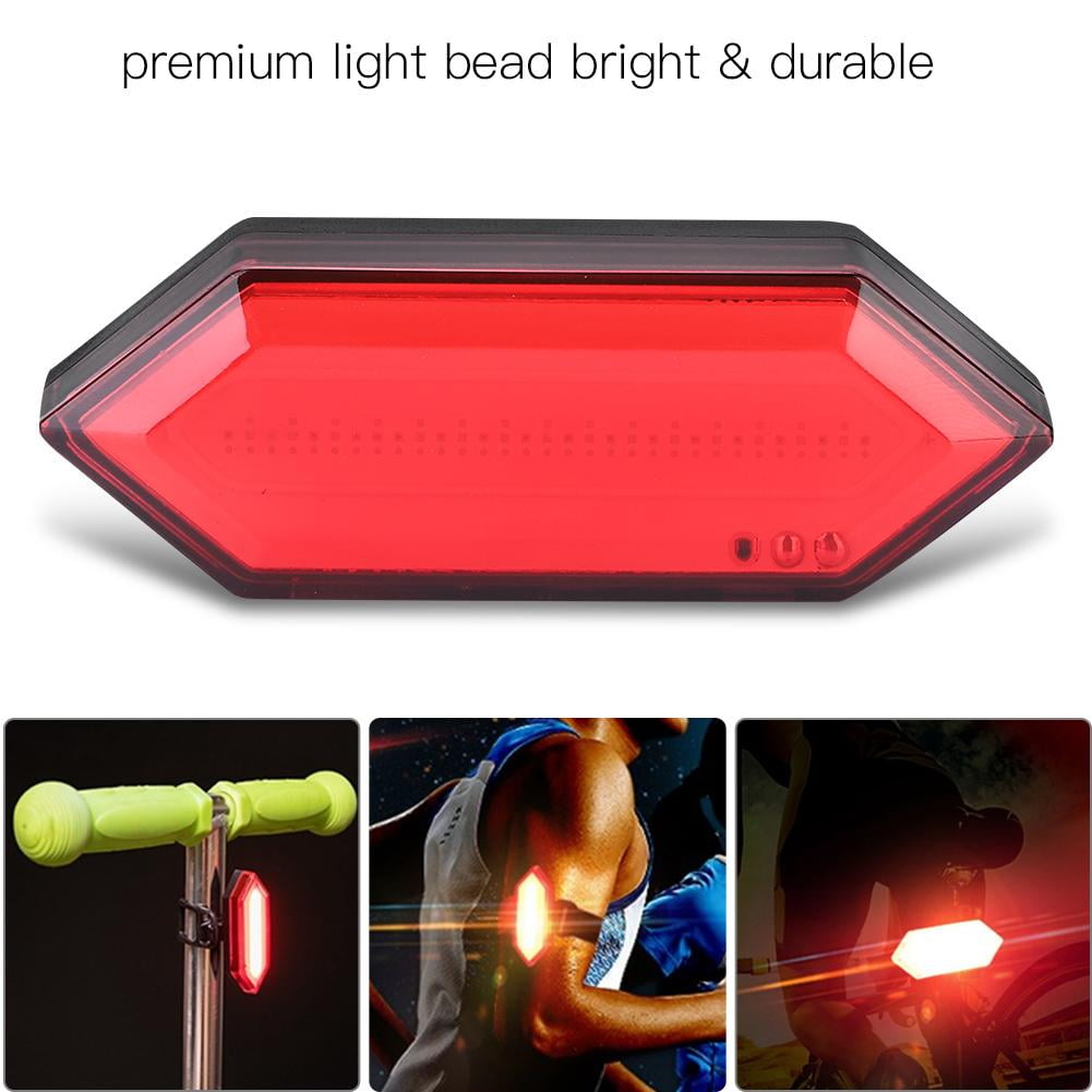 Outdoor USB Bike Rear Saddle Lamp Tail Rear Safety Warning Red Night Light COB