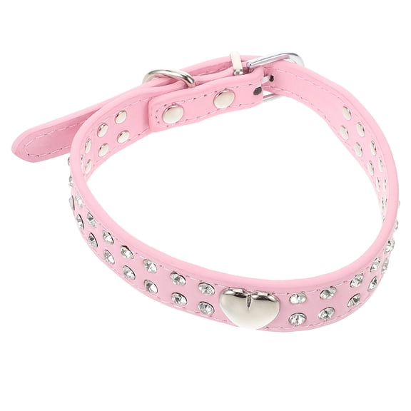 Baluue Dazzling Dog Collar Pet Collar for Medium Dogs Pink 1Pcs