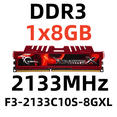 thumbnail image 1 of G.SKILL RipjawsX DDR3 2133MHz 8GB RAM Desktop Memory DIMM for PC,1x8GB,F3-2133C10S-8GXL, 1 of 4