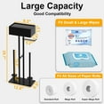 thumbnail image 6 of Free Standing Toilet Paper Holder with Shelf,Stand Mega Roll Toilet Paper Holder with Storage,Freestanding Tp Holder with Drawer for Wipes,No Drill,Matte Black,Bathroom, 6 of 6