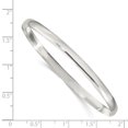 thumbnail image 2 of 925 Sterling Silver Slip on Polished Flat back Engravable 4mm Solid Plain Slip On Cuff Stackable Bangle Bracelet Jewelry, 2 of 4