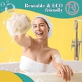 thumbnail image 7 of Topboutique Shower Caps 6 Pcs Waterproof Bath Caps Plastic Shower Cap Elastic Band Bath Hair Hat Reusable Hair Cover for Women and Men to Keep Hair Dry, White, 7 of 7