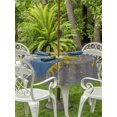 thumbnail image 3 of Outdoor Tablecloth with Umbrella Hole for Patio/Picnic/Party/Camping, Yellow Cement Gray Waterproof Table Cloth Round Cover Washable, Modern Abstract Art Yellow (Dia 54"), 3 of 8