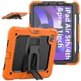 thumbnail image 2 of Dteck Built-in Screen Protector Case for iPad Pro 11 inch 1st/2nd/3rd/4th Generation (2018/2020/2021/2022),iPad Air 5th/4th Gen Shockproof Silicone Case Stand Cover with Shoulder Strap,Orange, 2 of 7