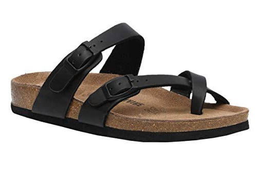 Comfort CUSHIONAIRE Women's Luna Cork Footbed Sandal with