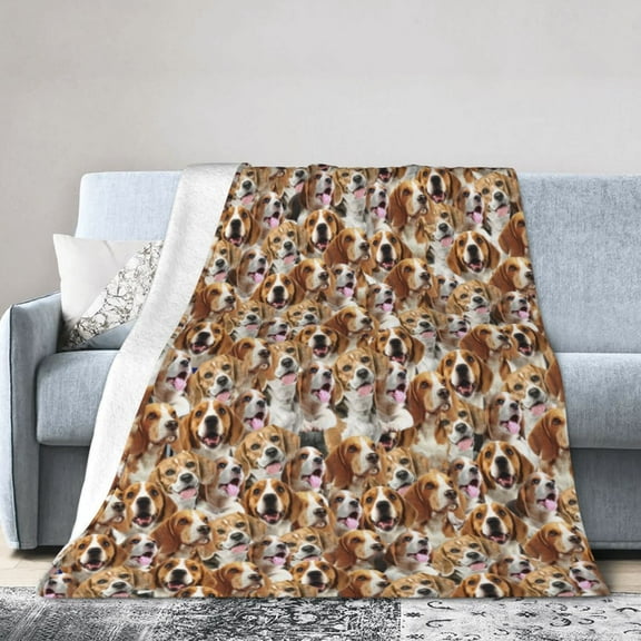 Wijzvio Gifts For Beagle Lovers Throw Blanket Soft Fuzzy Fleece Blanket For Couch Bed Living Room Decoration 40"X30"