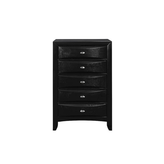 Global Furniture USA Transitional Linda Black Chest, Black