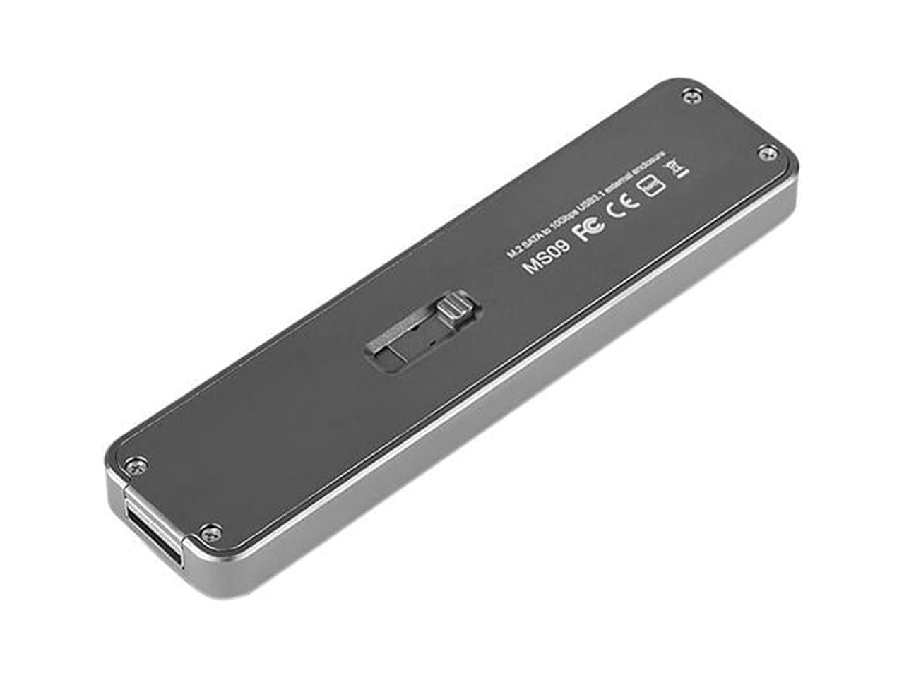 SilverStone SST-MS09C M.2 SATA External SSD Enclosure with USB 3.1 Gen 2