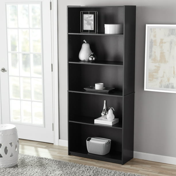 Shop for amazing deals on bookcases with doors for your home today. mainstays 71 5 shelf standard bookcase black oak