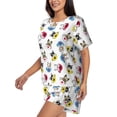 thumbnail image 2 of Lsque French Bulldog With Coffee Cup Women's Short-Sleeved Pajama Set - 2 Piece Soft and Lightweight Sleepwear Set-4X-Large, 2 of 9
