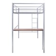 thumbnail image 4 of SESSLIFE Twin Metal Loft Bed, Metal High Loft Bed with Desk for Teens, Twin Loft Bed Frame for Boy with Computer Desk, Silver, 4 of 7
