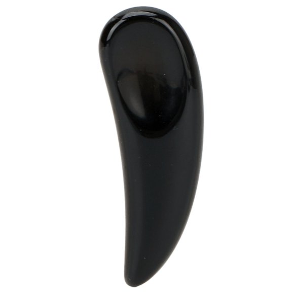 Espátula cosmética curva Mini Gua Sha Jadestone Maquillaje curvo Crema para ojos Espátula cosmética Negra