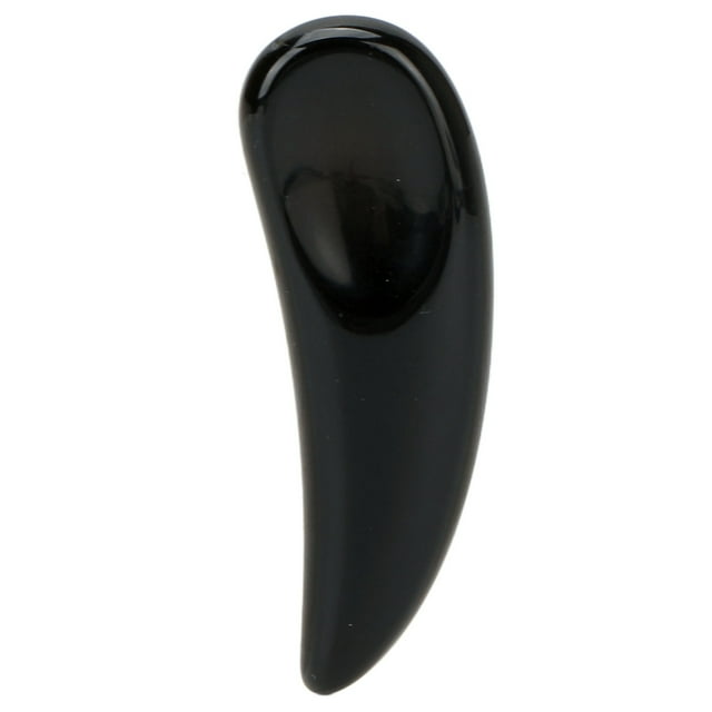 Espátula cosmética curva Mini Gua Sha Jadestone Maquillaje curvo Crema para ojos Espátula cosmética Negra