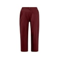 thumbnail image 4 of JIUKE Capri Pants for Women High Waisted Loose Fitted Pants Summer Juniors Cropped Trousers with Pockets, 4 of 4