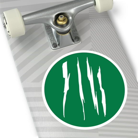 Effete Feline Claw Marks Scratch Round Stickers, Indoor-Outdoor