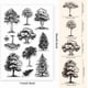 thumbnail image 2 of 1 hoja de sellos transparentes con fondo de árboles y bosques, sellos de goma transparentes de silicona reutilizables., 2 of 9