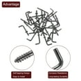 thumbnail image 4 of Ganchos en forma de L Uxcell, paquete de 40, ganchos de tornillo de ángulo recto de 5/8 pulgadas para colgar, bronce negro, 4 of 7