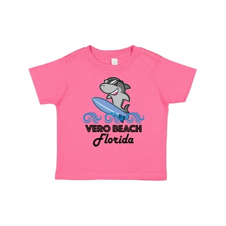

Inktastic Vero Beach Florida Vacation Funny Shark Gift Toddler Boy or Toddler Girl T-Shirt