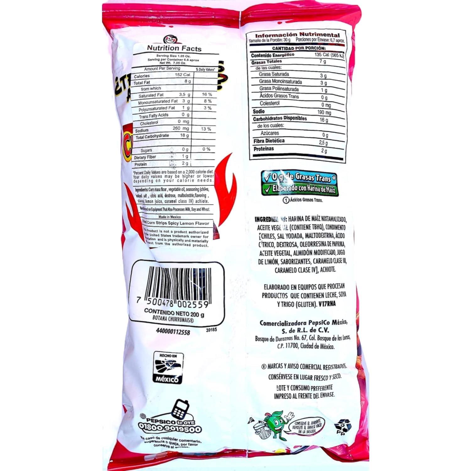 Sabritas Churrumais Con Limoncito (3 Pack) 6.52 oz