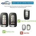 thumbnail image 2 of Key Fob Cover Compatible with Fit for Hyundai 2020 2021 2022 Sonata Santa Fe Tucson Bling Key Case Protection Shell with Keychain Case Holder Protector,1,Black, 2 of 6