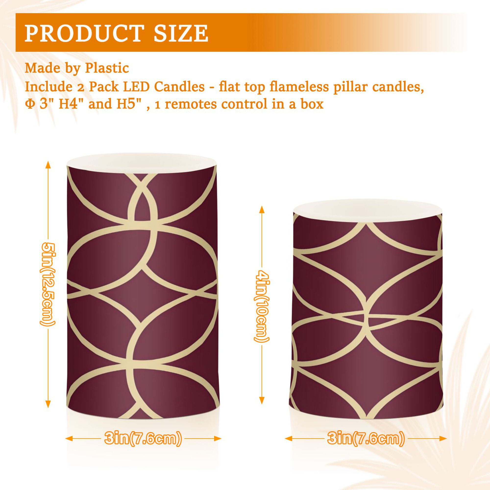 Yayeee Flameless Candles with Remote Flickering Battery Operated Multi Color Changing, Red Circles