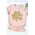 thumbnail image 6 of Gold Leopard Print Clover Graphic Tee T-Shirt, 6 of 6