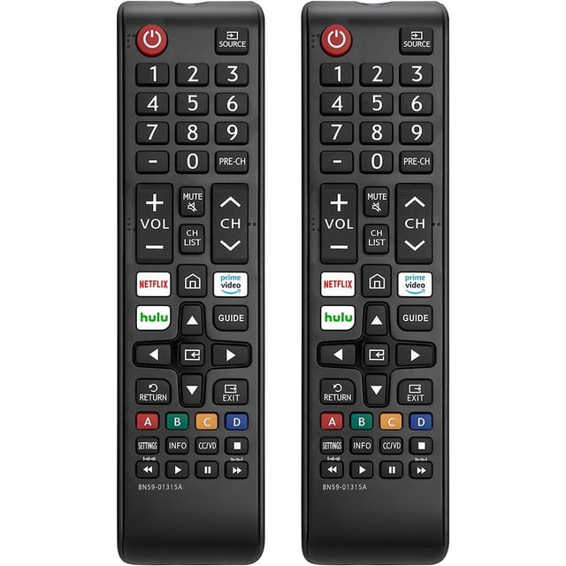Nuevo control remoto universal de repuesto para todos los televisores Samsung, compatible con todos los televisores inteligentes Samsung, LED, LCD, HDTV, 3D, Series TV, 2 piezas