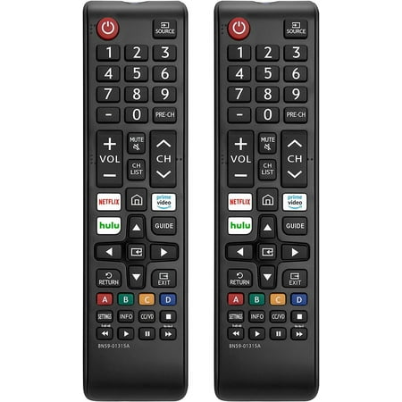 [Pack of 2] Brand new universal remote control, suitable for all Samsung TV remote controls, can replace all Samsung smart TVs, LED, LCD screens, HD TVs, 3D, series TVs,black