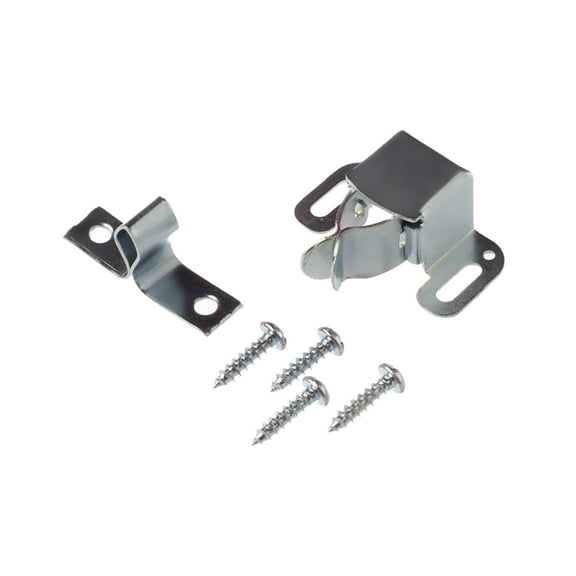 Rok Hardware 5 Pack  Friction Catch for Closets, Cabinet Doors, Zinc Finish