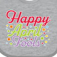 thumbnail image 4 of Inktastic Happy April Fools with Colorful Dots Boys or Girls Baby Bib, 4 of 4