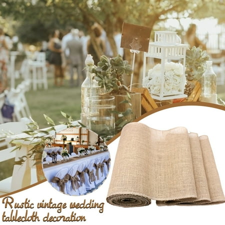 

TANGNADE Rustic Vintage Wedding Tablecloth Decoration Wedding Decoration Table Runner